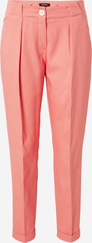 MORE & MORE Regular Pleat-Front Pants in Orange: front