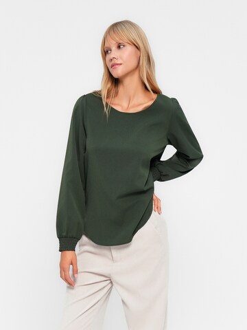 ONLY Wide leg Trousers with creases 'ONLKATEY' in Grey
