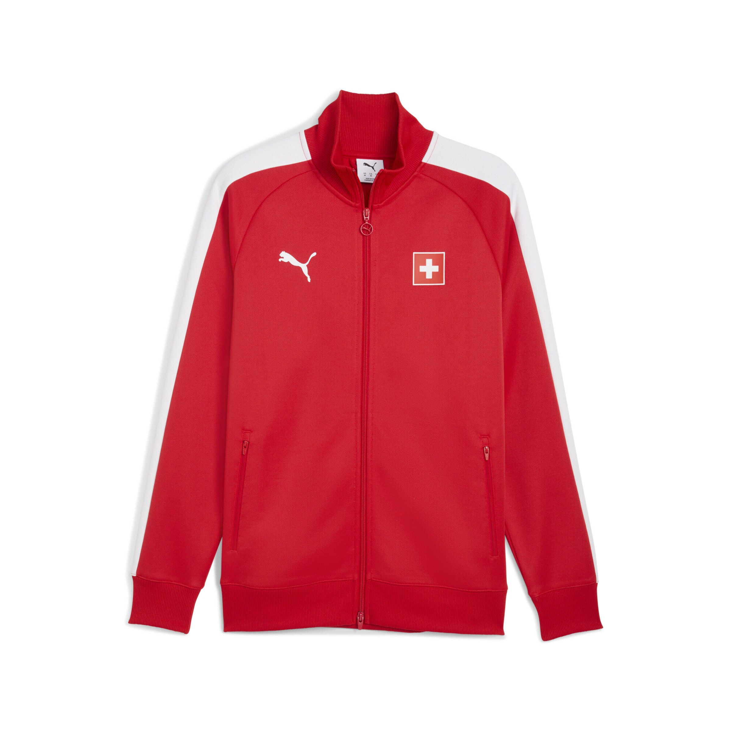 PUMA Trainingsjacke 'Schweiz T7' in Rot: Vorderseite