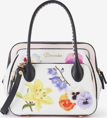 Borsa a mano 'Clio Bouquet' di Braccialini in bianco: frontale