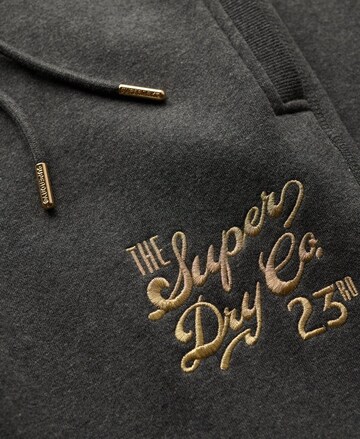 Superdry Tapered Broek 'LUXE' in Grijs