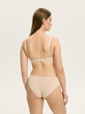 Push-up Reggiseno 'Push-up-BH Raffen, Plunge-Dekolleté, Balconette-Cups 65B' di ESOTIQ in beige