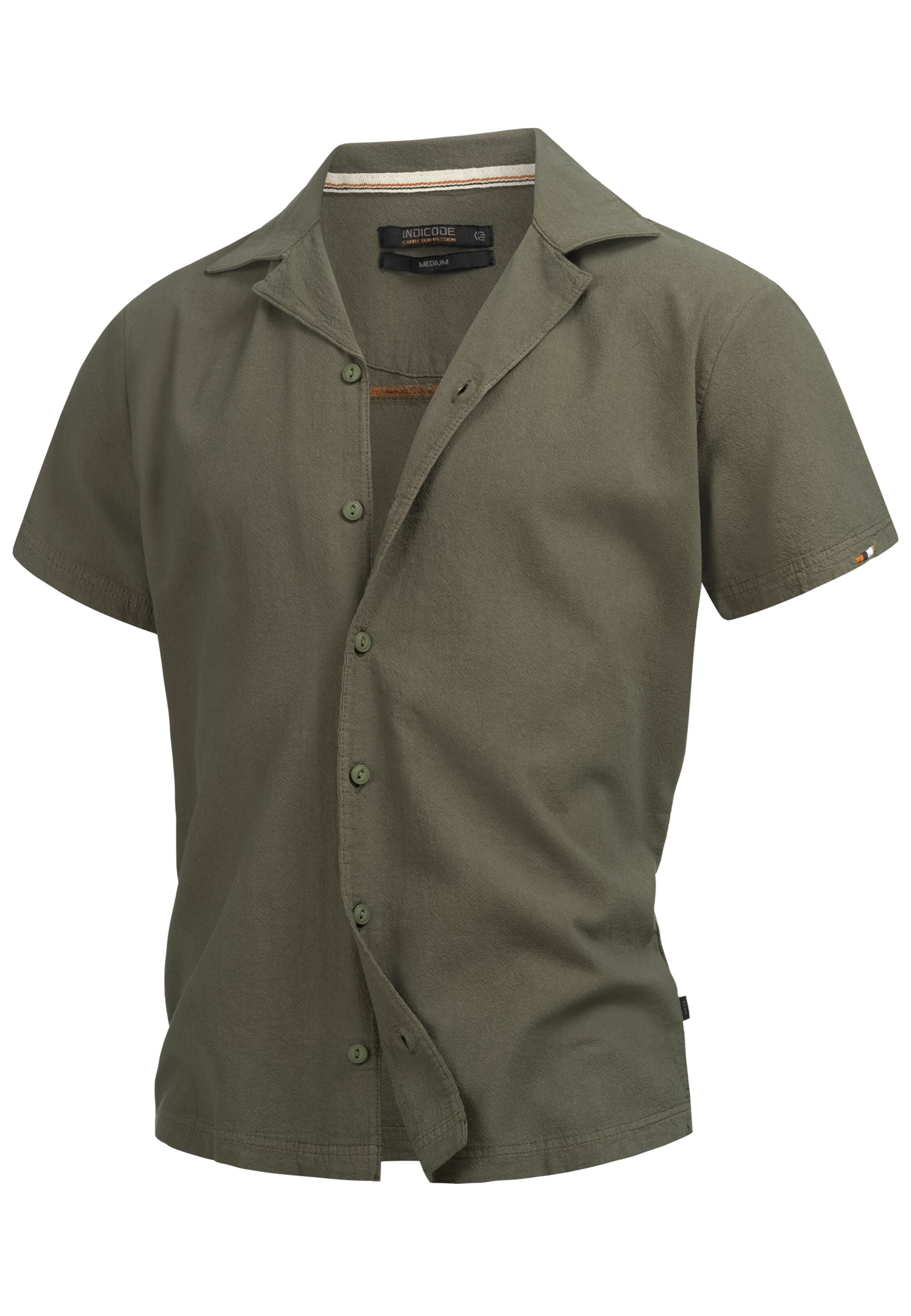 INDICODE JEANS Button Up Shirt 'Rycroft' in Green: front