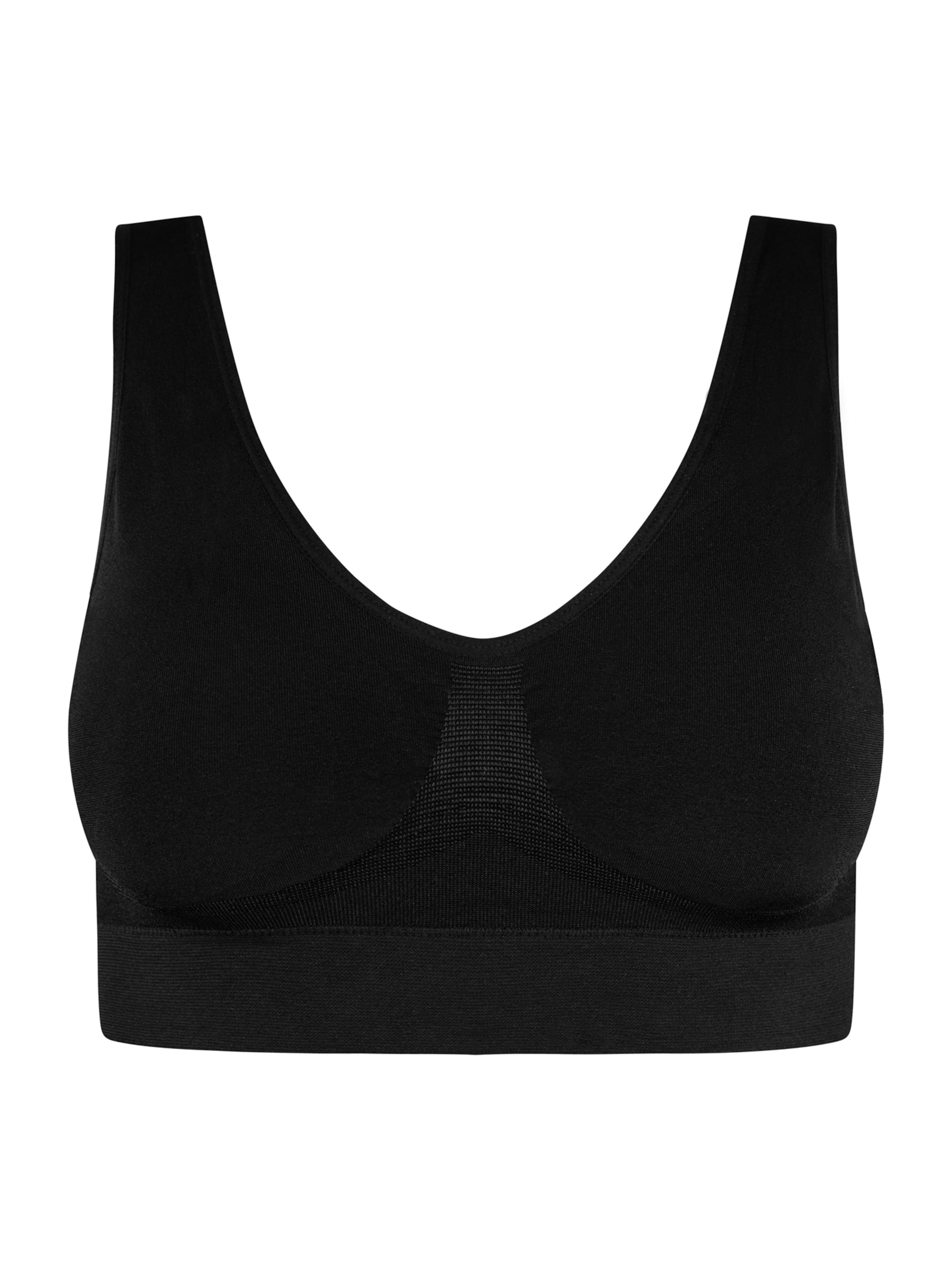 MAGIC Bodyfashion T-shirt Behå 'Shimmer' i svart: framsida