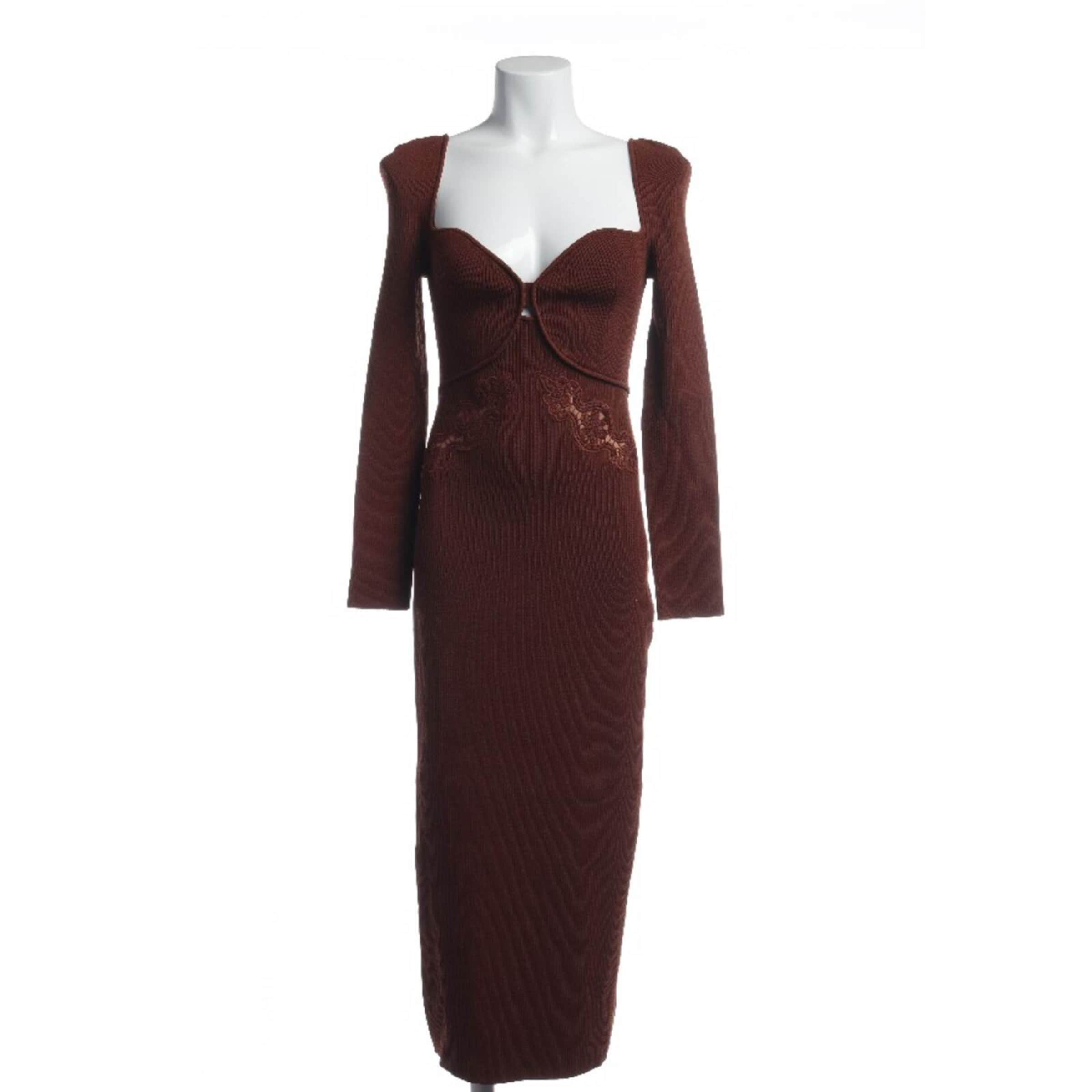 self-portrait Kleid L in Braun: Vorderseite