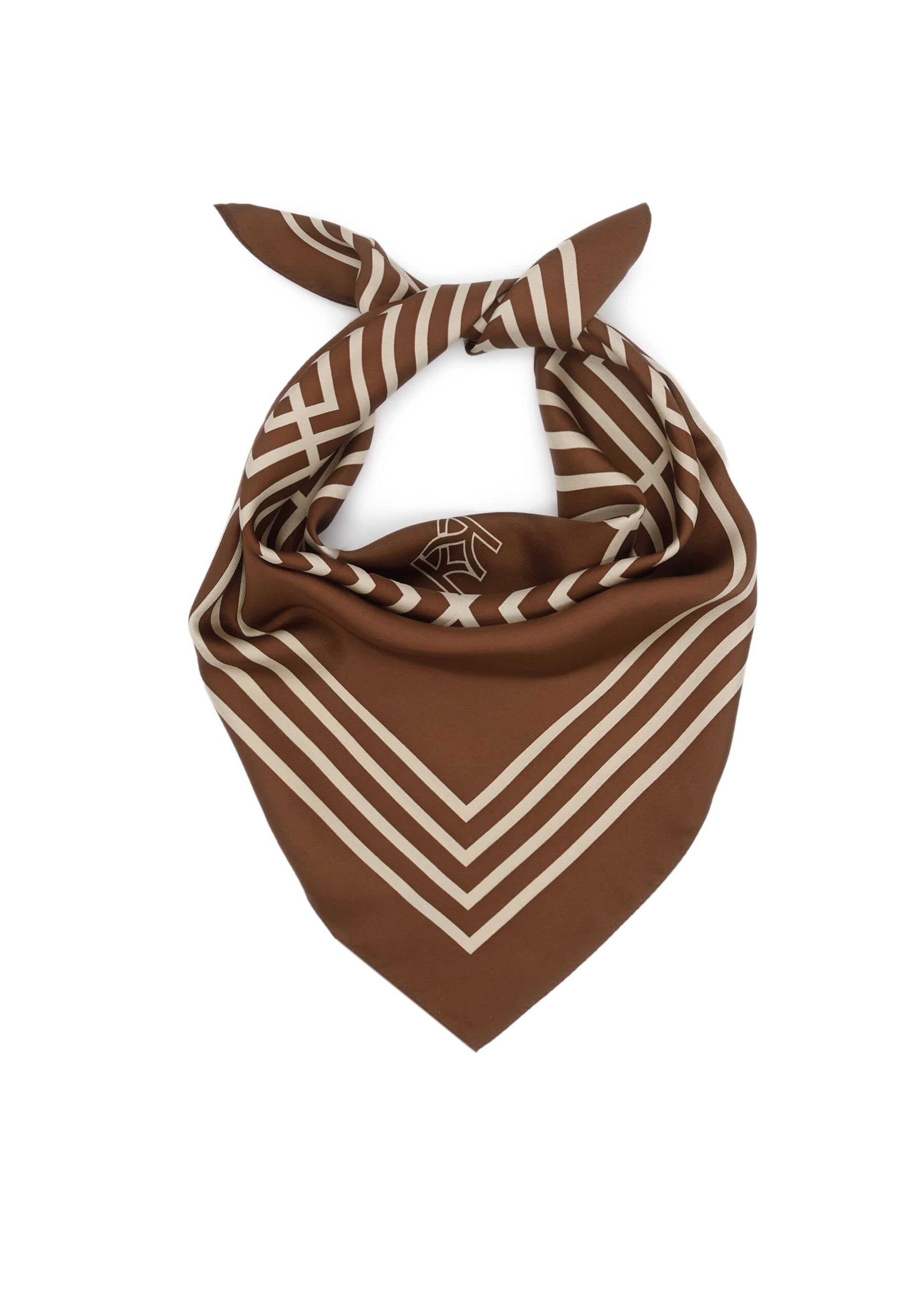 Foulard di Kazar in marrone: frontale