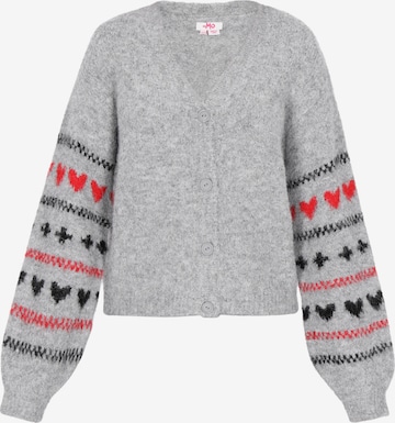 MYMO Oversize kardigán - Sivá: predná strana