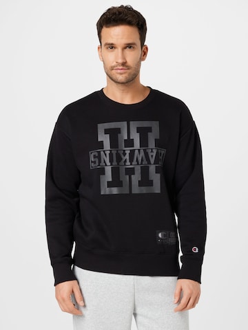 Champion Authentic Athletic Apparel Sweatshirt in Black: front