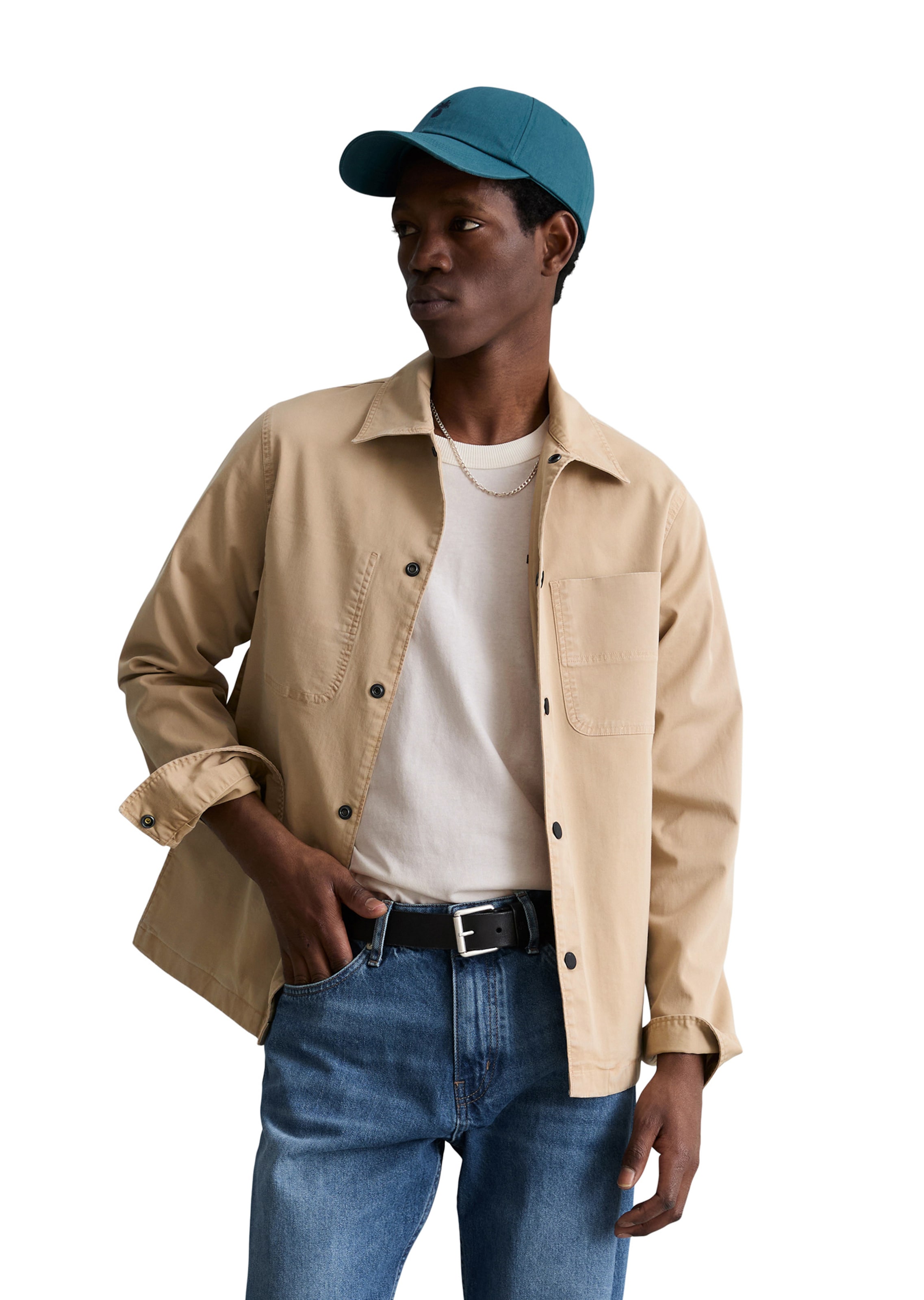 Marc O'Polo DENIM Regular fit Button Up Shirt in Beige: front