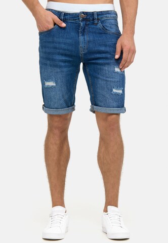 INDICODE JEANS Regular Shorts 'Caden' in Blau: predná strana