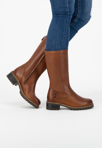 Bottes 'Fitjar' Travelin en beige : devant