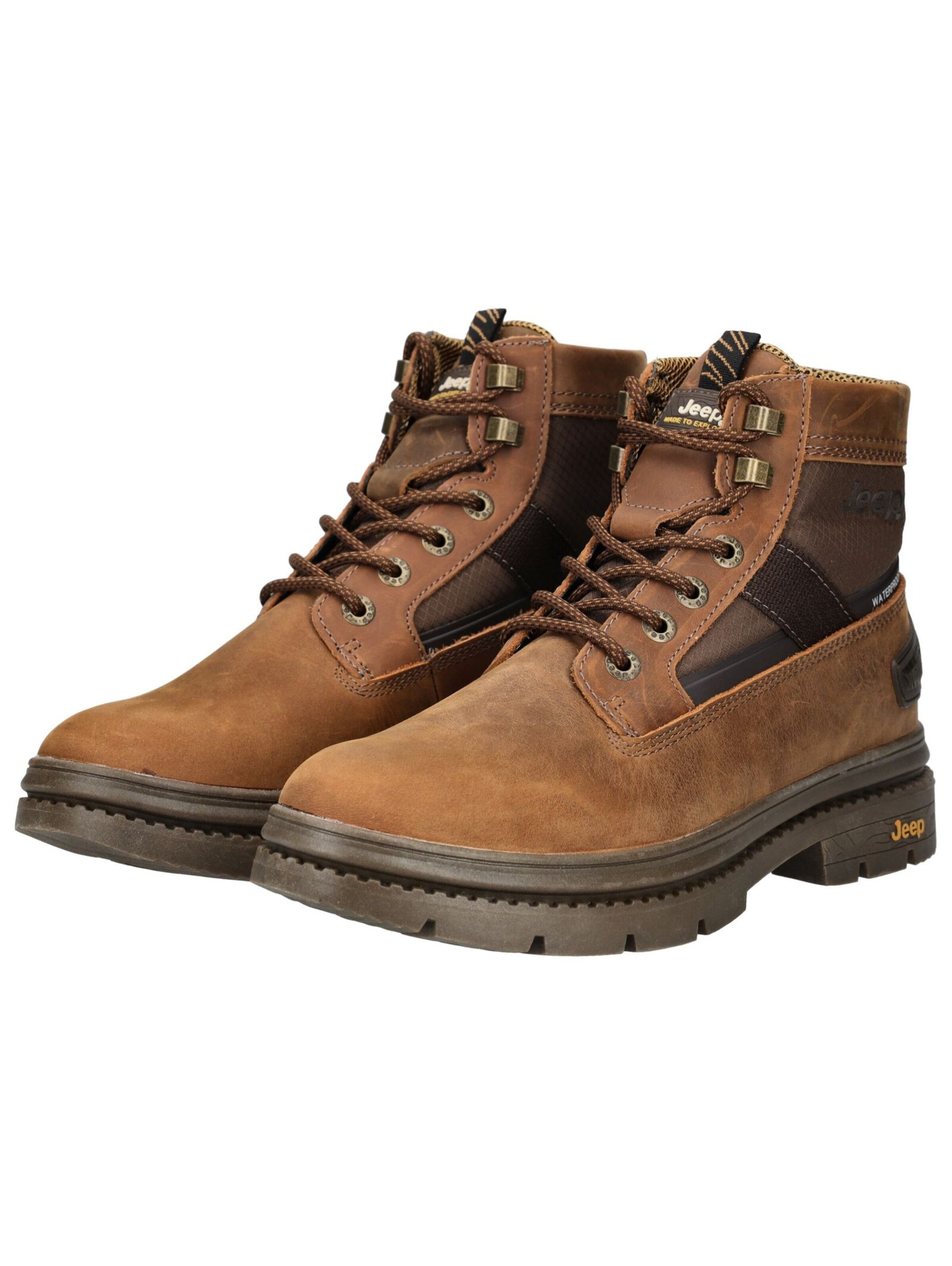 Jeep Lace-up boot in Brown