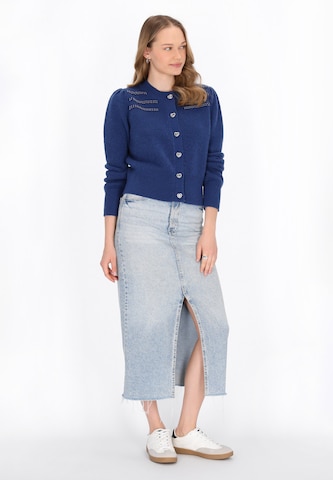 MYMO Gebreid vest in Blauw