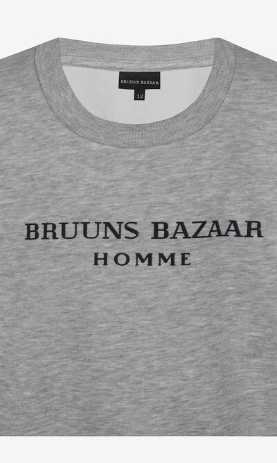 Bruuns Bazaar Kids Sweatshirt in graumeliert / schwarz, Produktansicht