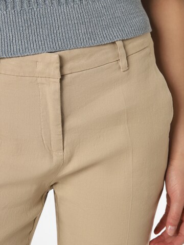 Cambio Slimfit Bandplooibroek 'Krystal' in Beige