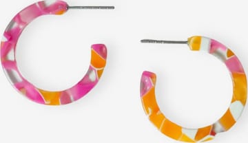 Fräulein Wunder Ohrringe 'Acetat Anni' in Pink: Vorderseite