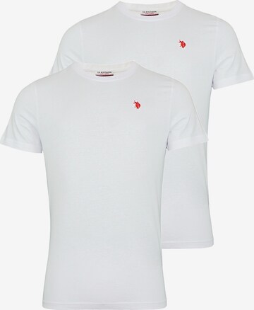 T-Shirt U.S. POLO ASSN. en blanc : devant