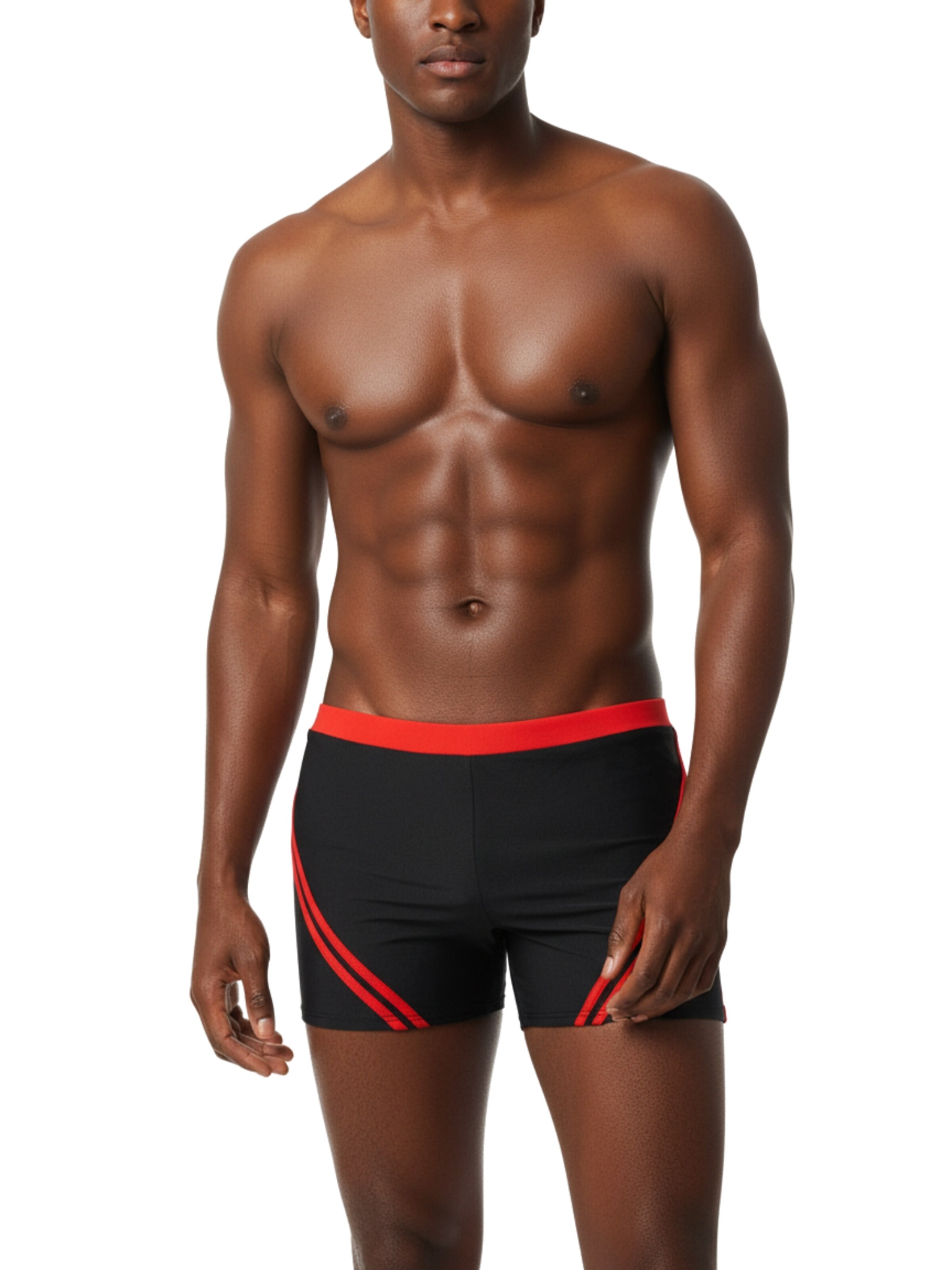 Luvanni Badeshorts 'Badehose TS7-8' in Rot: Vorderseite