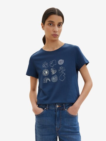 T-shirt TOM TAILOR en bleu : devant