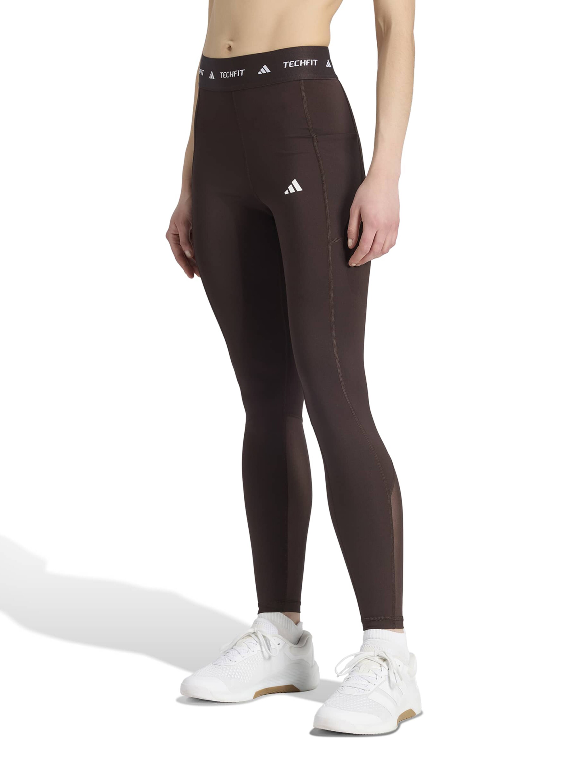 ADIDAS PERFORMANCE Скинни Спортивные штаны 'STASH' в Коричневый: спереди