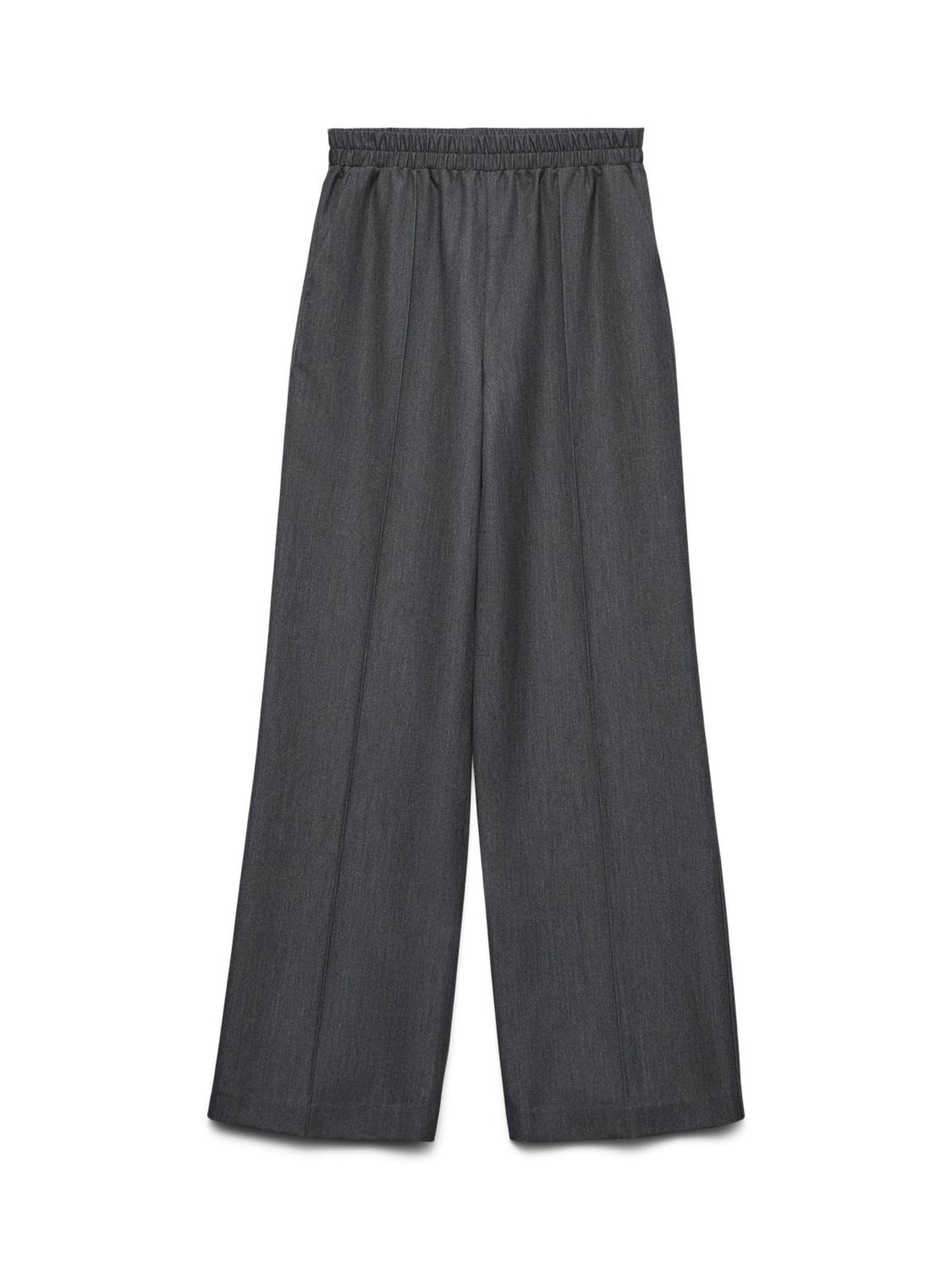 Vero Moda Curve Regular Trousers 'VMCLEO' in Grey: front