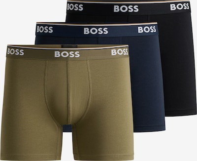 BOSS Boxers en bleu marine / vert / noir / blanc, Vue avec produit