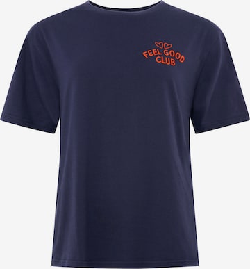 T-shirt Zwillingsherz en bleu : devant