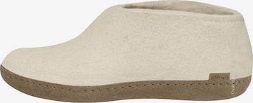 Glerups Slipper 'Ledersohle' in White: front