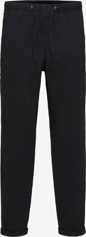 SELECTED HOMME Tapered Broek 'SELBY' in Zwart: voorkant