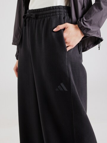 Wide leg Pantaloni sport 'ALL SZN' de la ADIDAS SPORTSWEAR pe negru