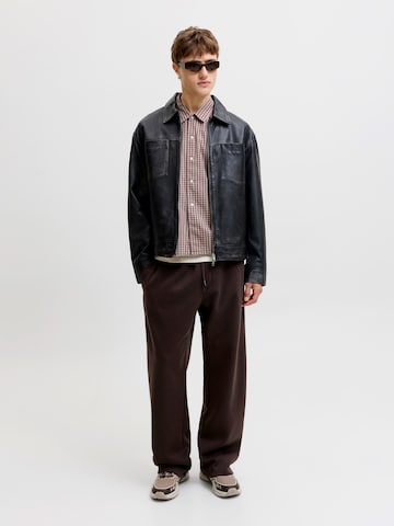JACK & JONES Wide Leg Bukser 'JPSTBILL BRADLEY' i brun