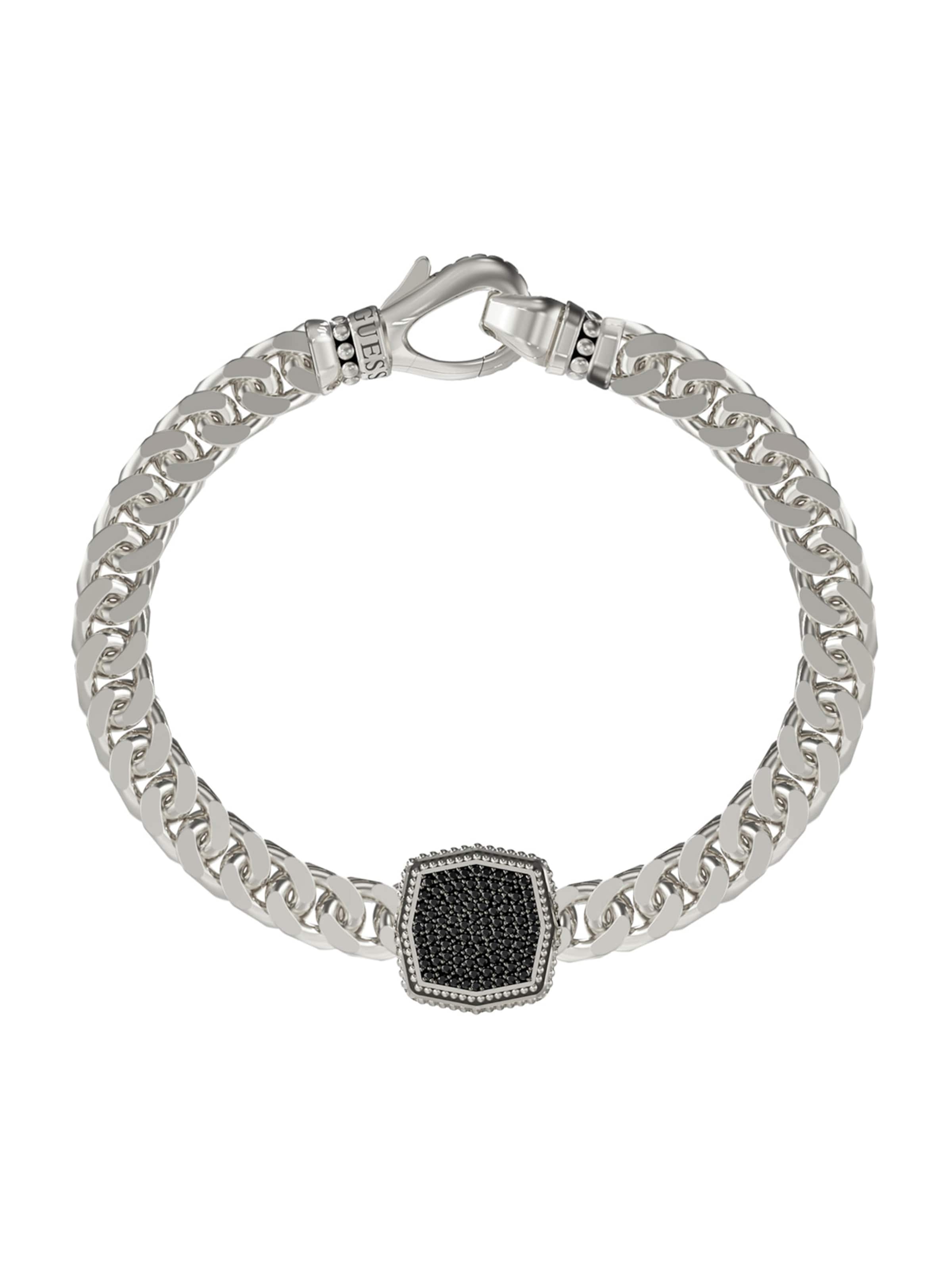 GUESS - Pulsera 'OCTAGON PAVE' en plata: frente