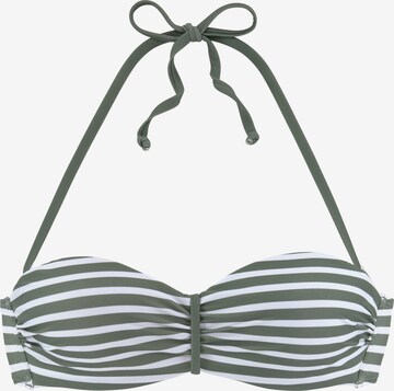 Top per bikini di VENICE BEACH in verde: frontale