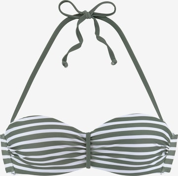 Top per bikini di VENICE BEACH in verde: frontale