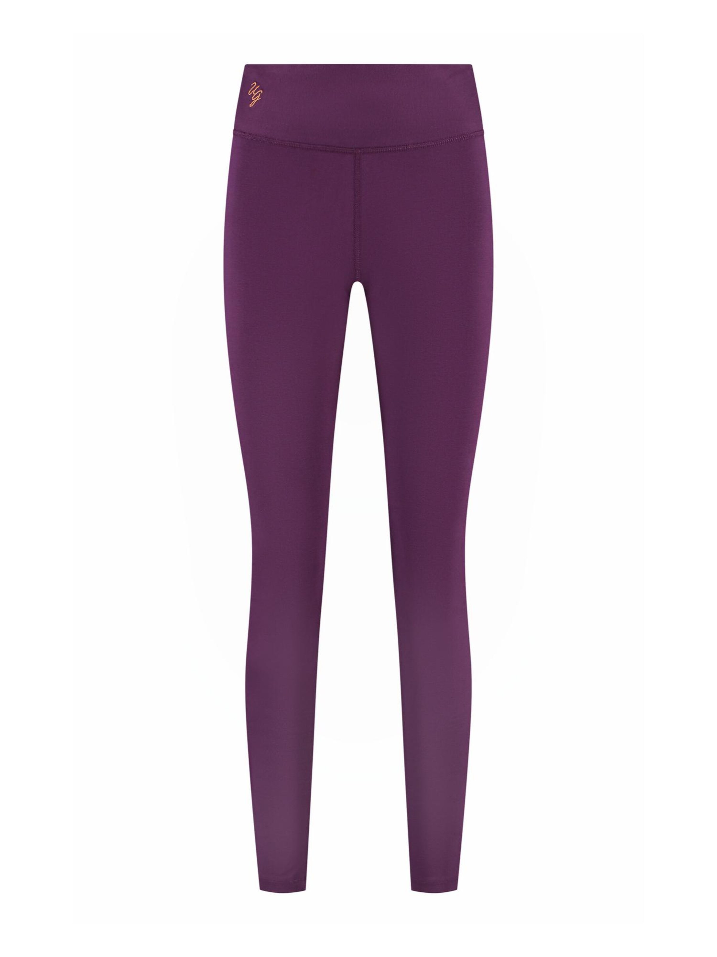 Urban Goddess Yoga & Activewear Slim fit Leggings 'Bhaktified Yoga, Sports and Pilates' in Purple: front