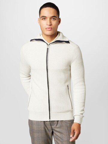 TOM TAILOR Gebreid vest in Wit: voorkant