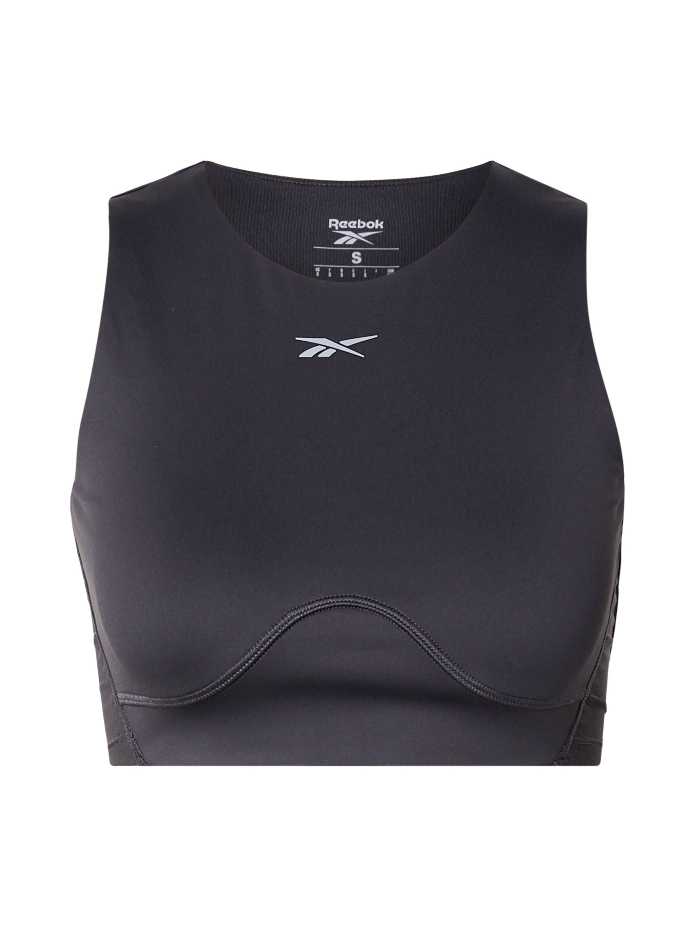 Reebok Спортивный топ 'LUX CONTOUR' в Черный: спереди