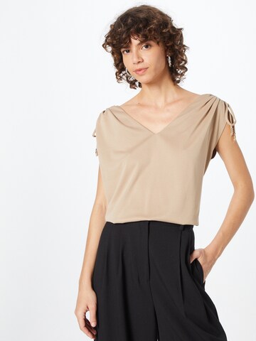 s.Oliver BLACK LABEL T-shirt i beige: framsida