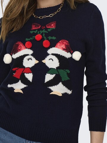 ONLY - Jersey 'ONLXmas Kiss' en azul