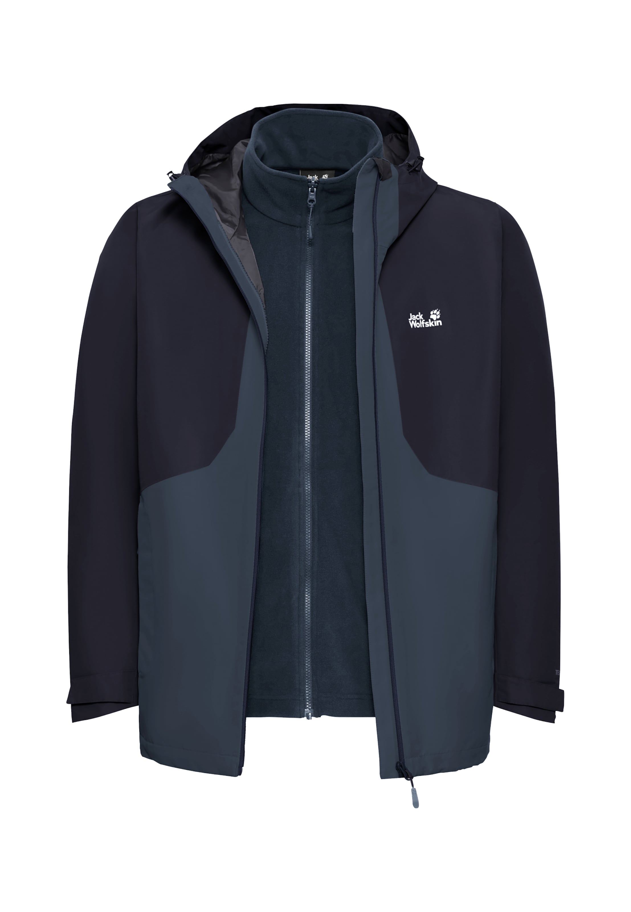 JACK WOLFSKIN Kurtka sportowa 'STONETRAIL 3IN1' w kolorze niebieski: przód