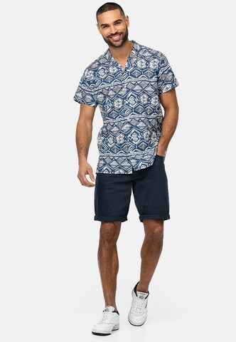 INDICODE JEANS Regular fit Overhemd 'Frey' in Blauw
