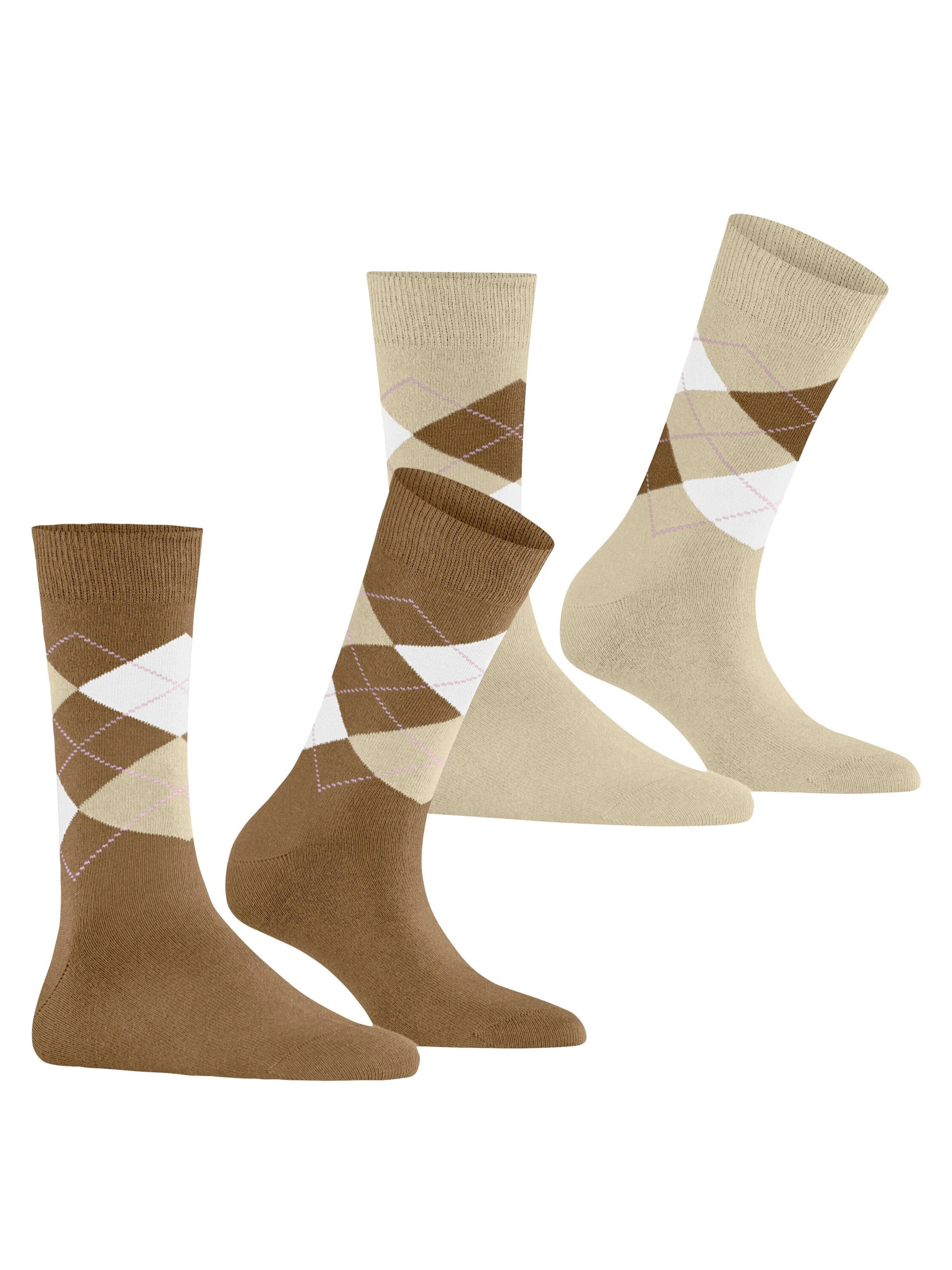 BURLINGTON Socks 'Everyday Argyle' in Brown