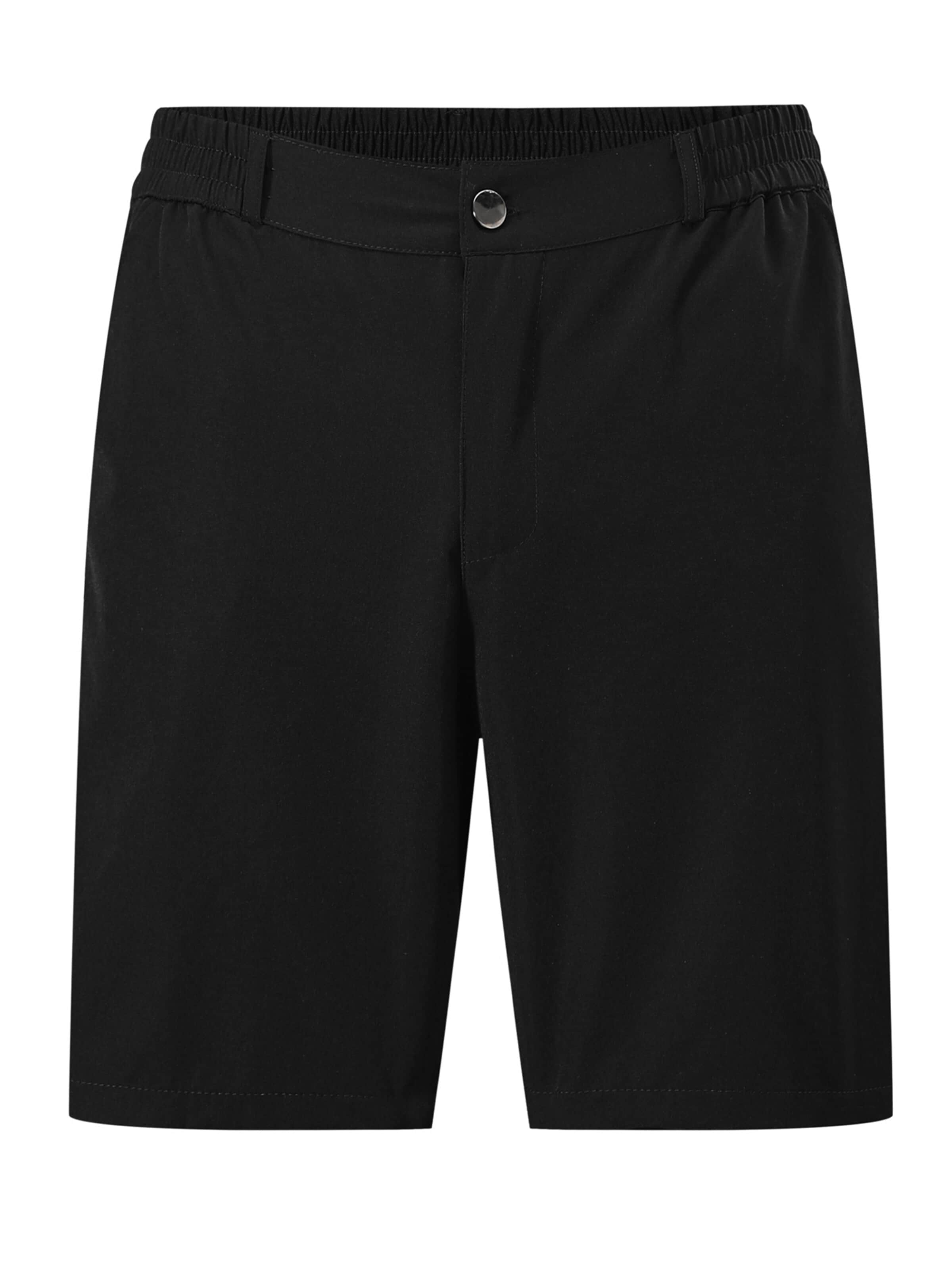 ALLTHEMEN Regular Traditional Pants 'Luftzug' in Black: front