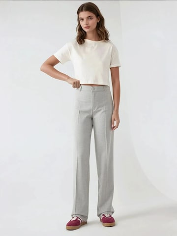 Wide leg Pantaloni con piega frontale di Hiccup in grigio
