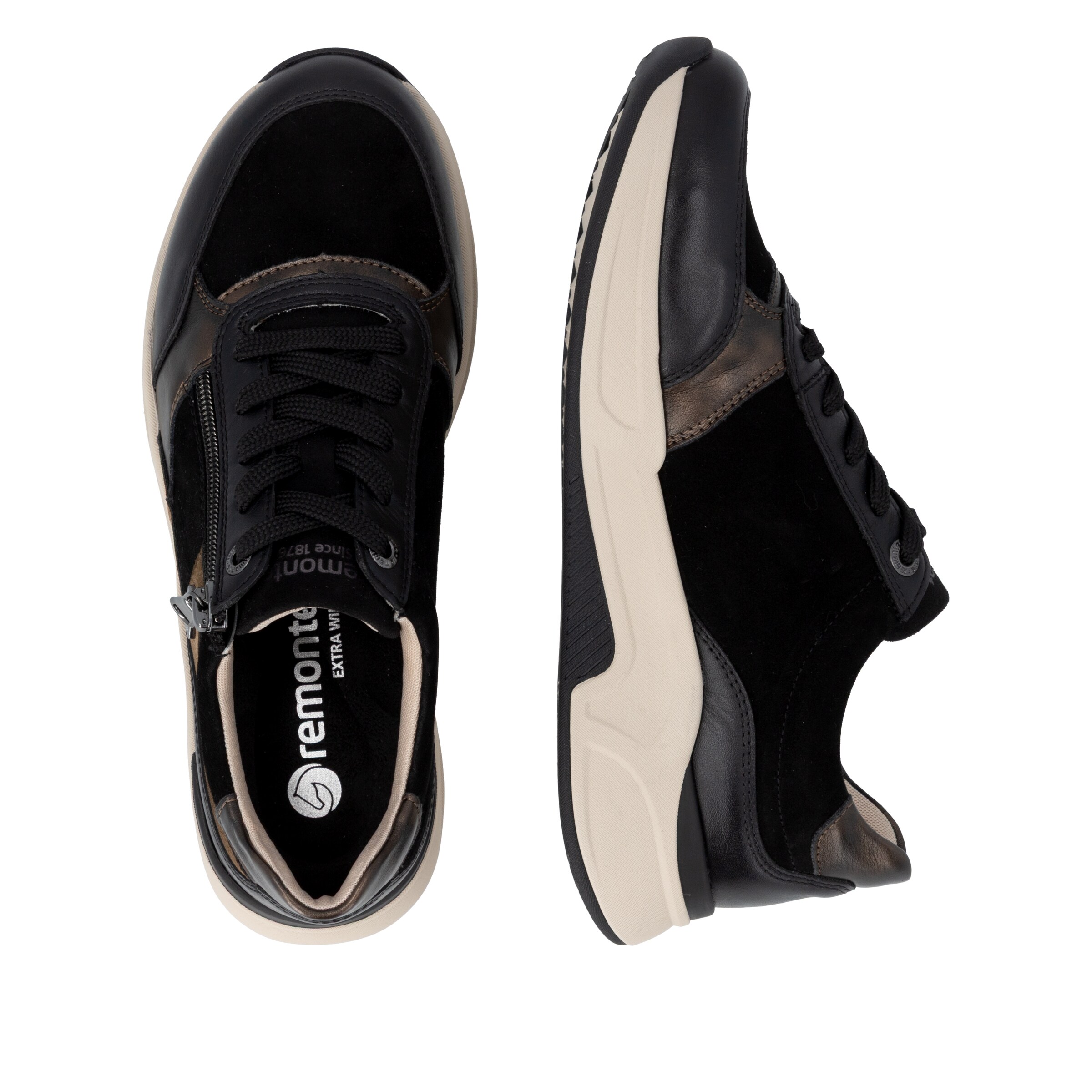 Baskets basses 'D3V00' REMONTE en noir