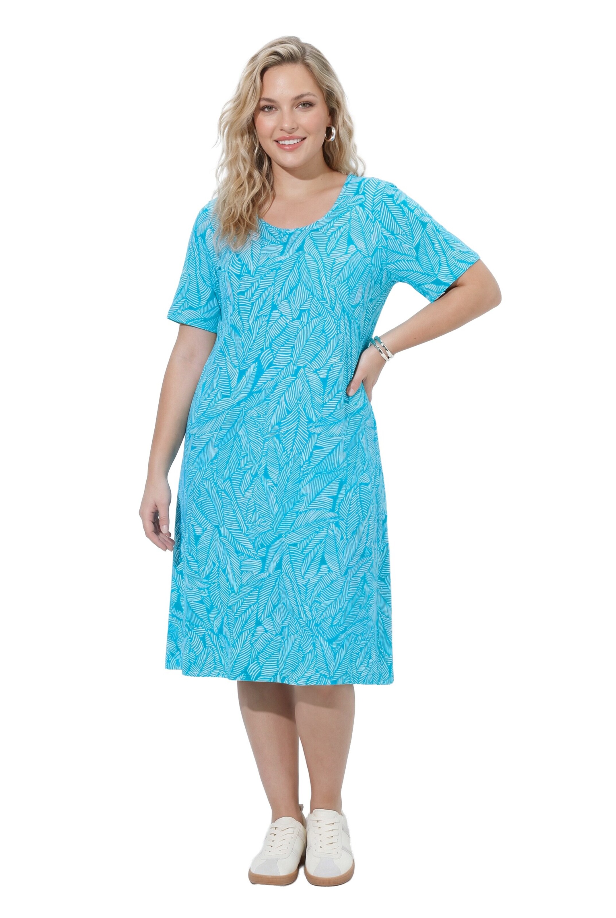 Ulla Popken Dress in Blue: front
