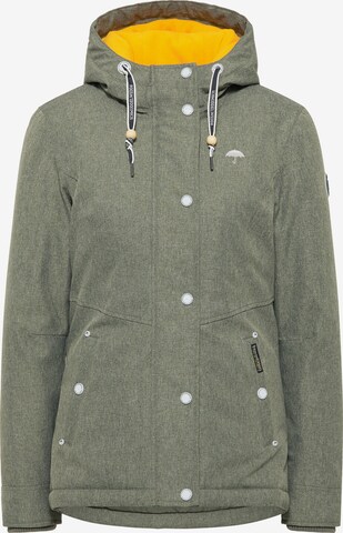 Schmuddelwedda Winter Jacket in Green: front