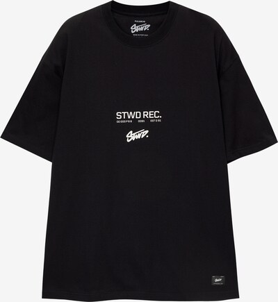 Pull&Bear T-Shirt in schwarz / weiß, Produktansicht