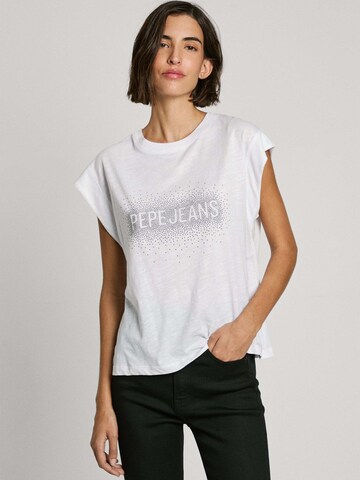 Pepe Jeans Shirt 'Raya' in Wit: voorkant