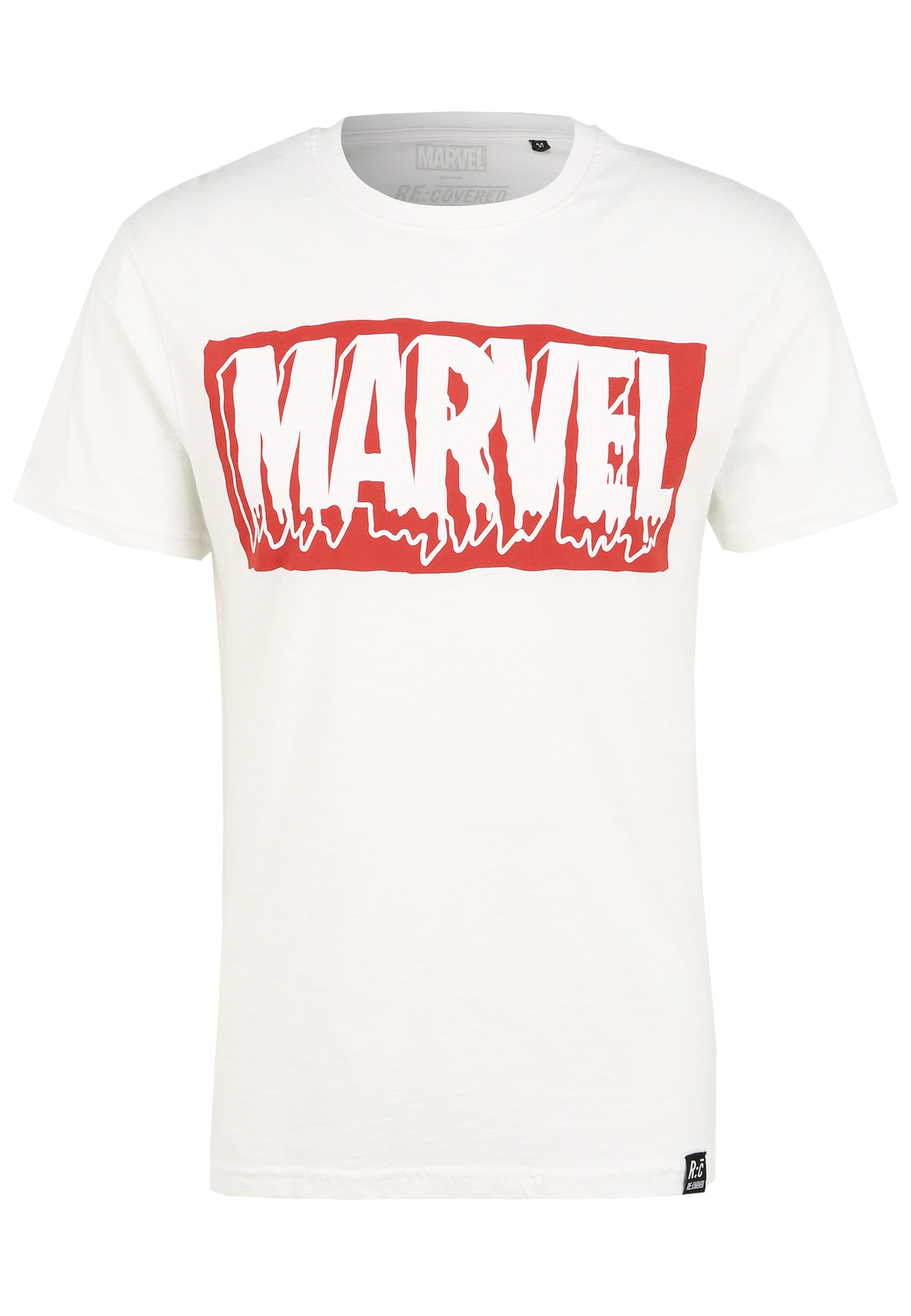 Recovered Shirt 'Marvel Slime Logo Vintage' in White: front